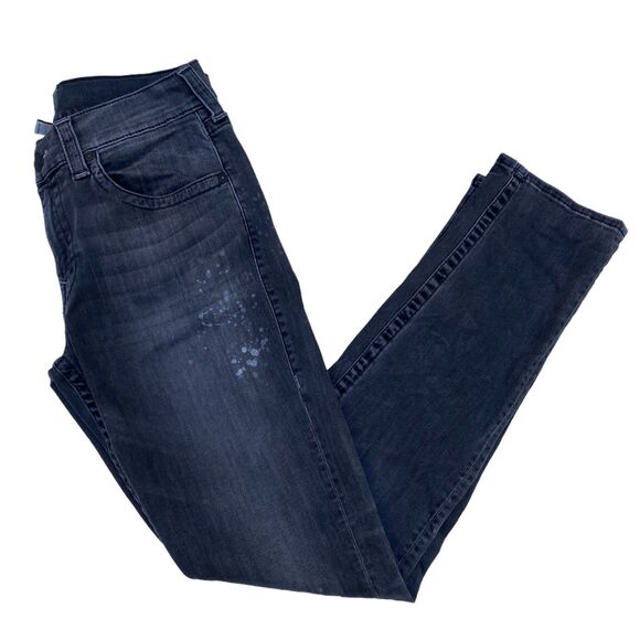True Religion Men’s Size 34 Black Grey Distressed Stretch Skinny Jeans Excellent - Picture 3 of 7